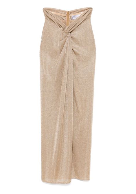 Gold-tone knot-detail maxi skirt Giuseppe Di Morabito - women